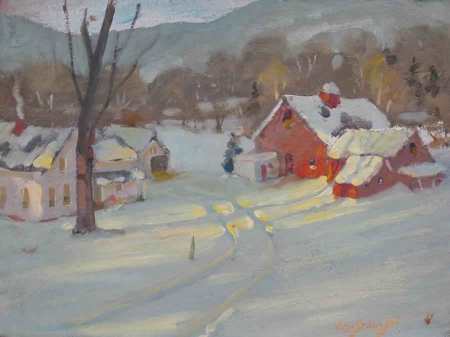 American Impressionist Painting - Brandon Farm by Len Stomski