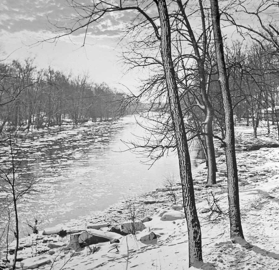 Brandywine Creek in Winter Wilmington Delaware 1902 Vintage Photograph ...