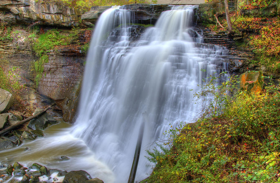Brandywine Falls in Fall Glory Photograph by Carolyn Hall