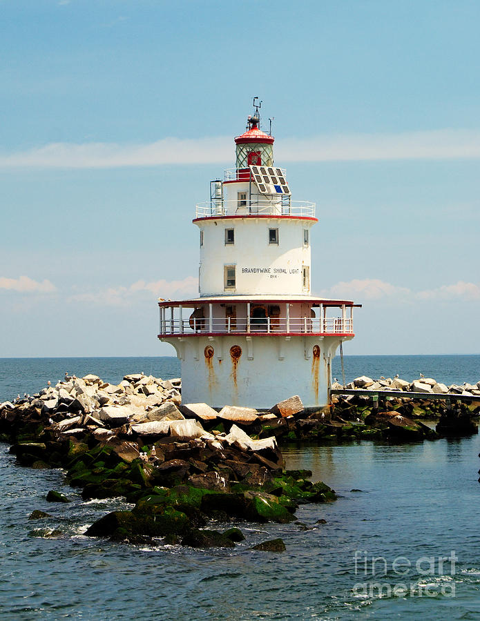 Brandywine Shoal  Lighthouse Photograph by Nick Zelinsky Jr