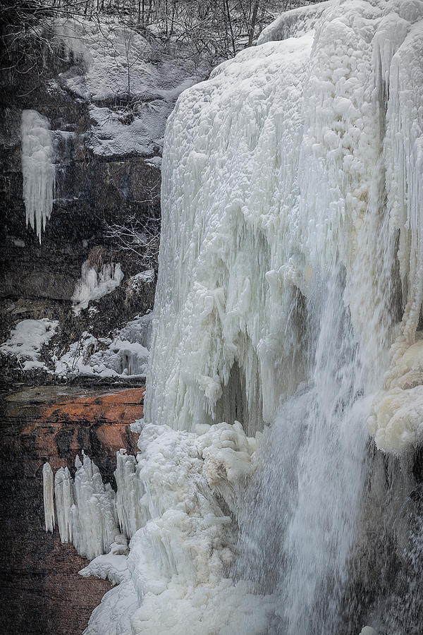 Winter Photograph - Brandywine Winter Falls  by David  Banks 
