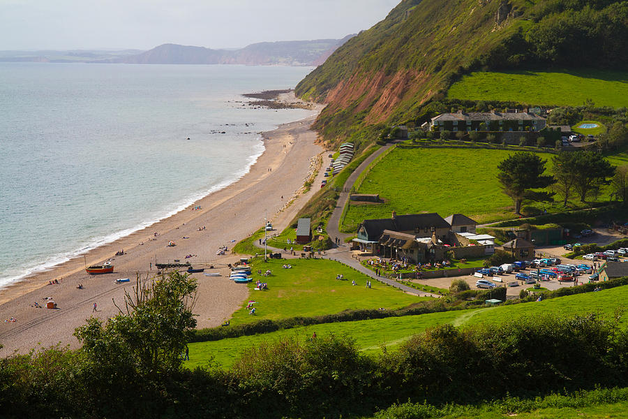 Branscombe beach and bay Devon Photograph by Charlesy - Fine Art America