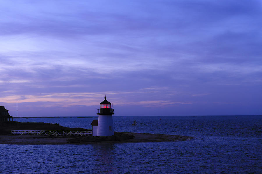Brant Point Lighthouse at Night Photograph by Marianne Campolongo