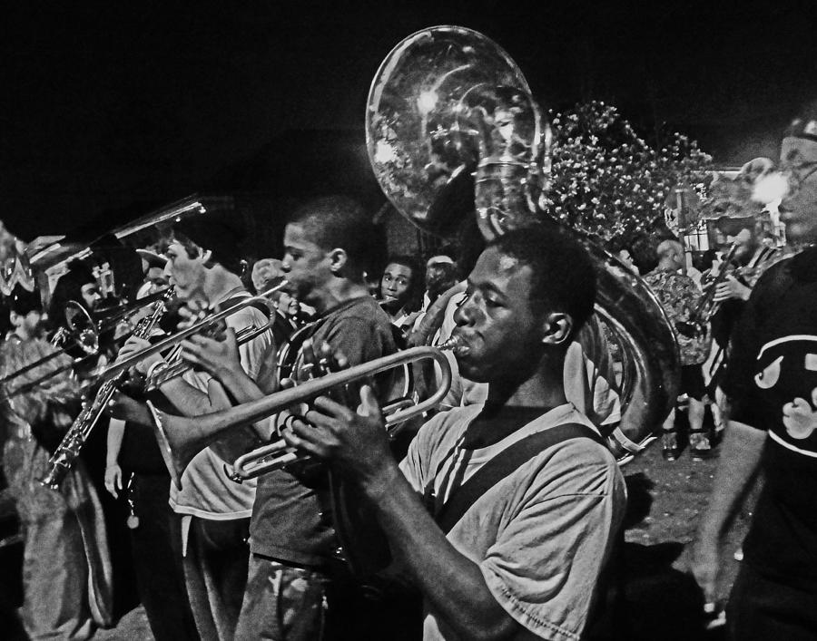New Orleans Photograph - Brass Band in New Orleans by Louis Maistros