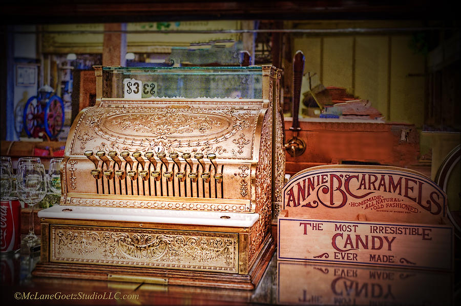 Brass Cash Register and Candy Photograph by LeeAnn McLaneGoetz McLaneGoetzStudioLLCcom