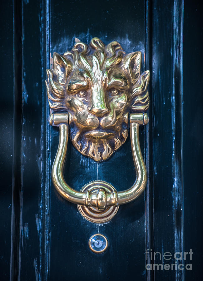 Charleston Photograph - Brass Door Knocker by Dale Powell