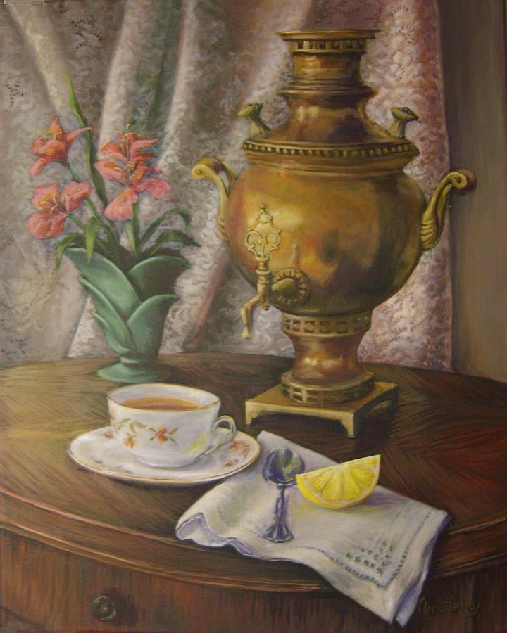 Brass Samovar Painting by Clare Harvey - Fine Art America