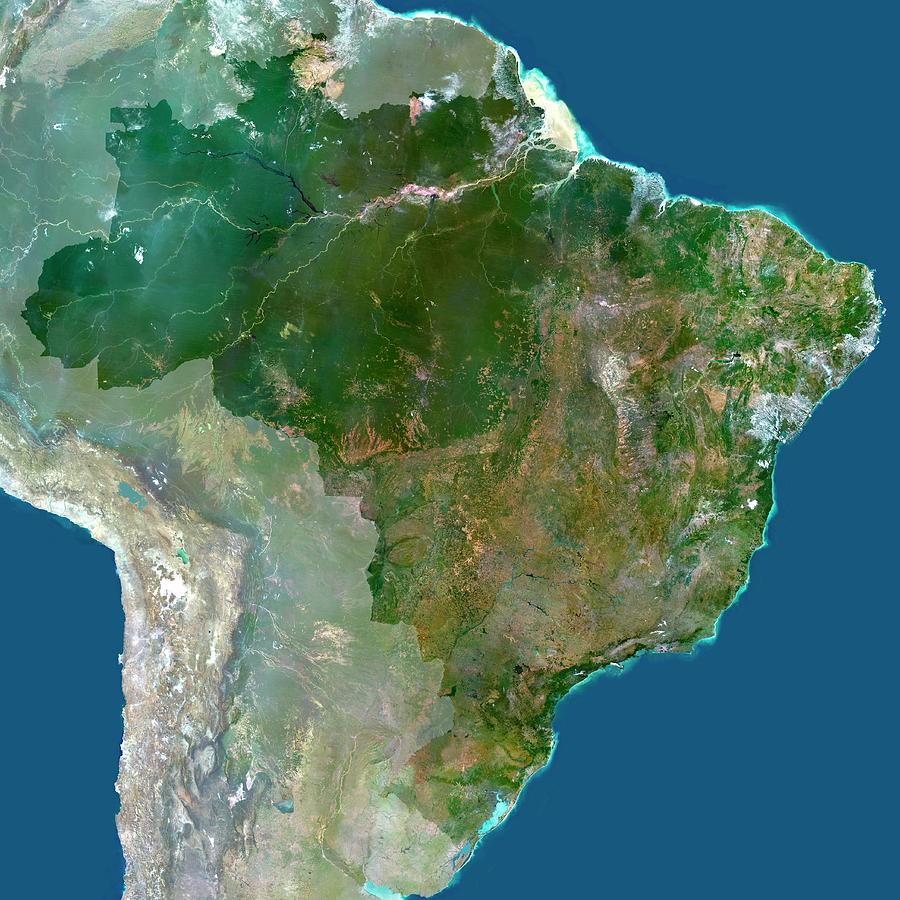 Brazil Photograph by Planetobserver/science Photo Library