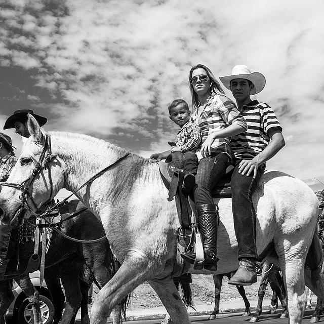 Horse Photograph - Brazilian Cowboys. A Family That Rides by Aleck Cartwright