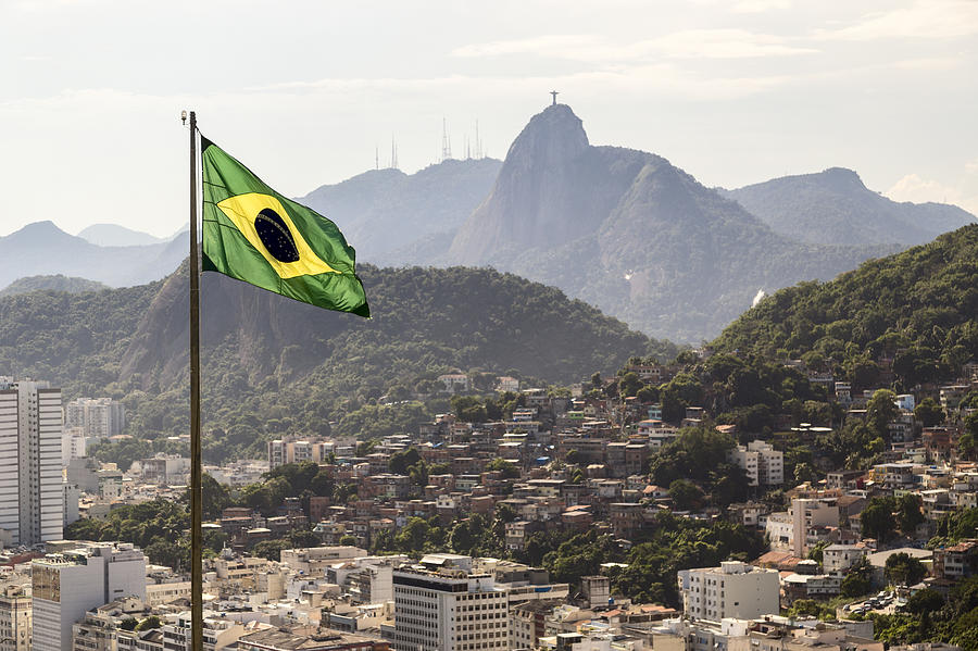 Brazilian flag Photograph by Cesar Okada