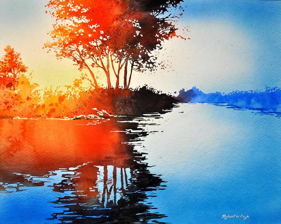 Brazos Reflections Painting by Robert W Cook 