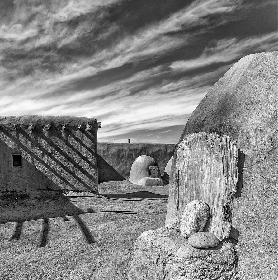 Bread Ovens at Taos Pueblo Photograph by Gary Warnimont