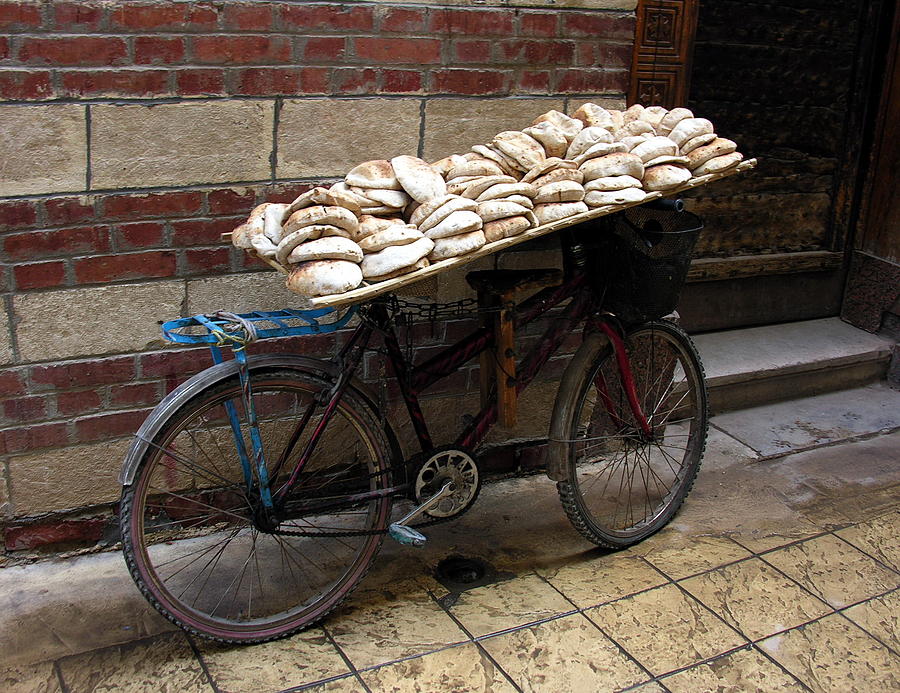 Bread to go in Cairo Photograph by Jacqueline M Lewis