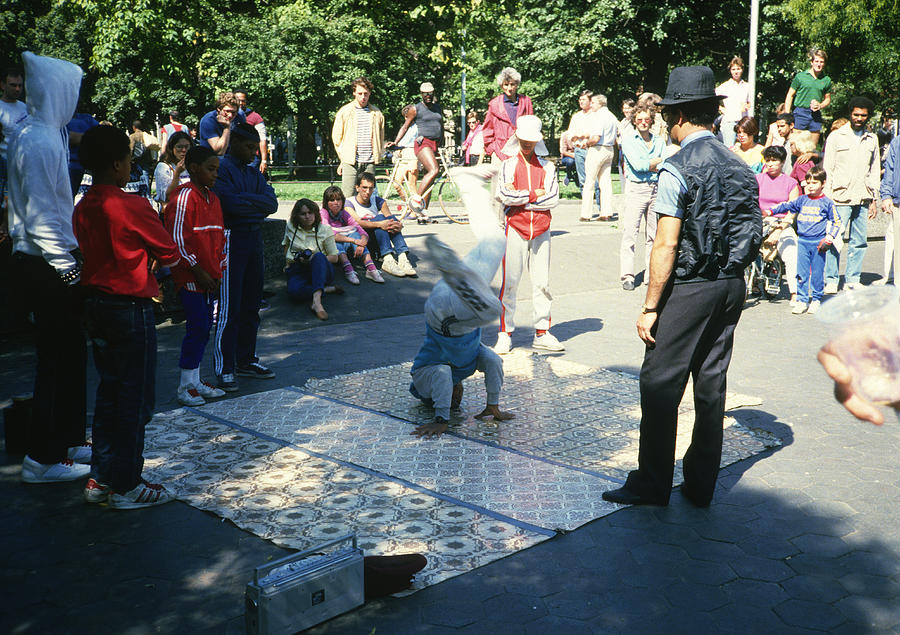 Break Dancing in Washington Square Park in 1984 Photograph by Gordon James