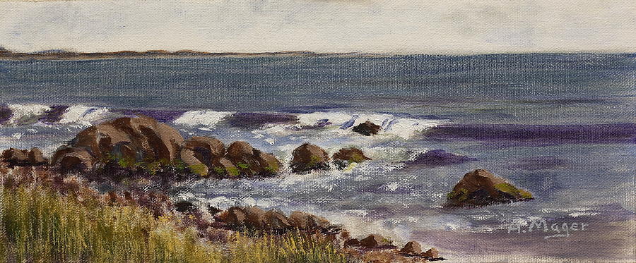 Breakers Painting by Alan Mager