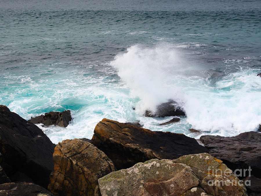 Breakers and Rocks Photograph by Louise Heusinkveld