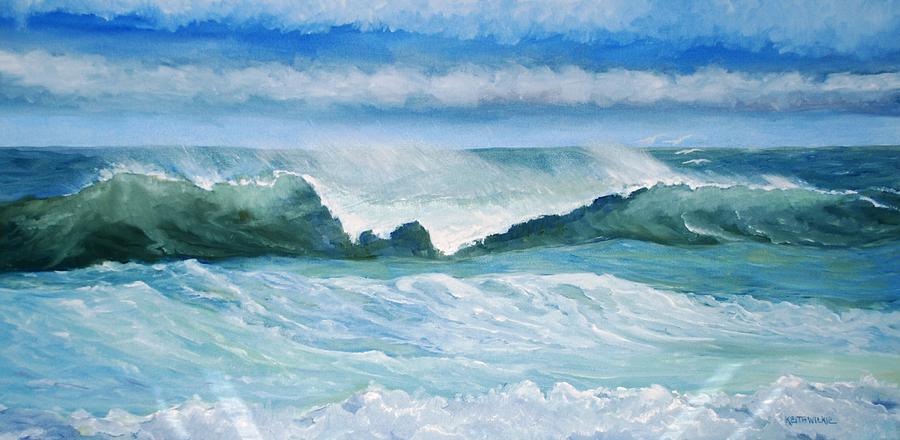 Beach Painting - Breakers by Keith Wilkie