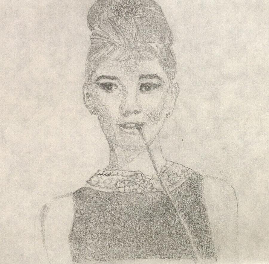 Breakfast At Tiffany's Drawing by Manasa Patapatnam