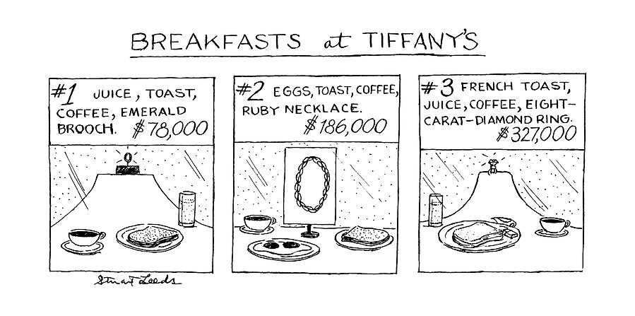 Breakfast At Tiffanys Drawing by Stuart Leeds
