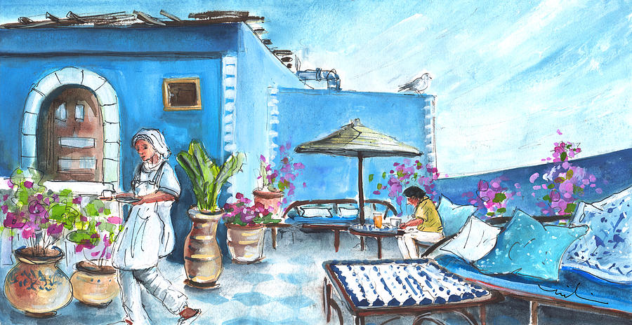 Breakfast In Essaouira Painting by Miki De Goodaboom