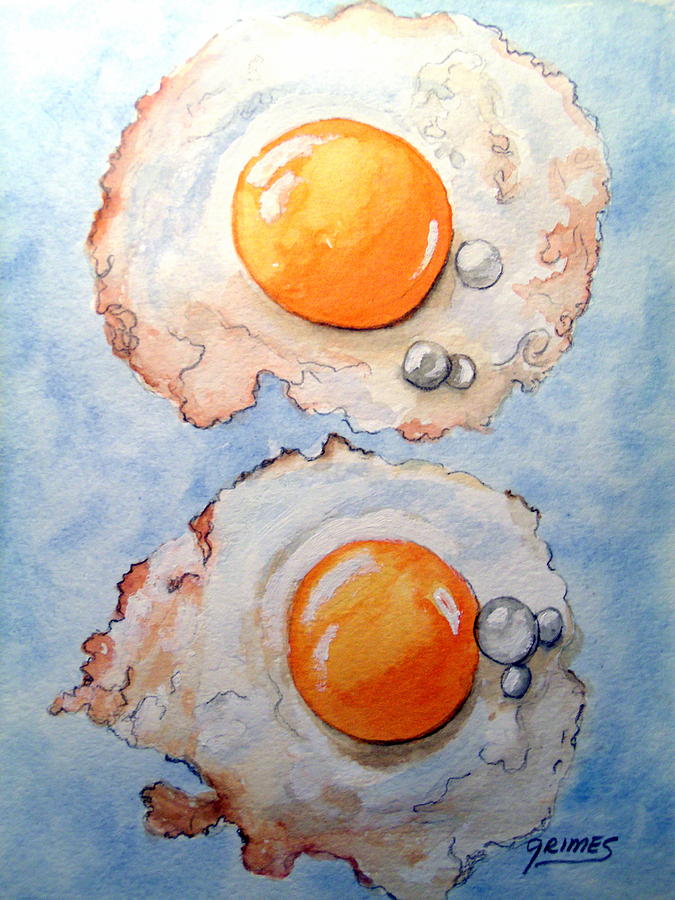 Egg Painting - Breakfast is Ready by Carol Grimes