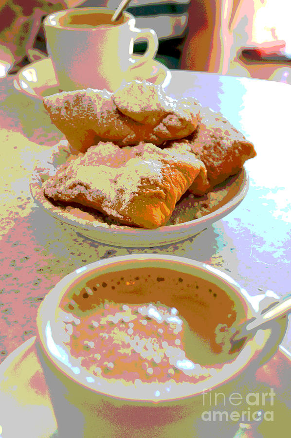 Breakfast of Champions at Cafe Du Monde Digital Art by Alys Caviness-Gober