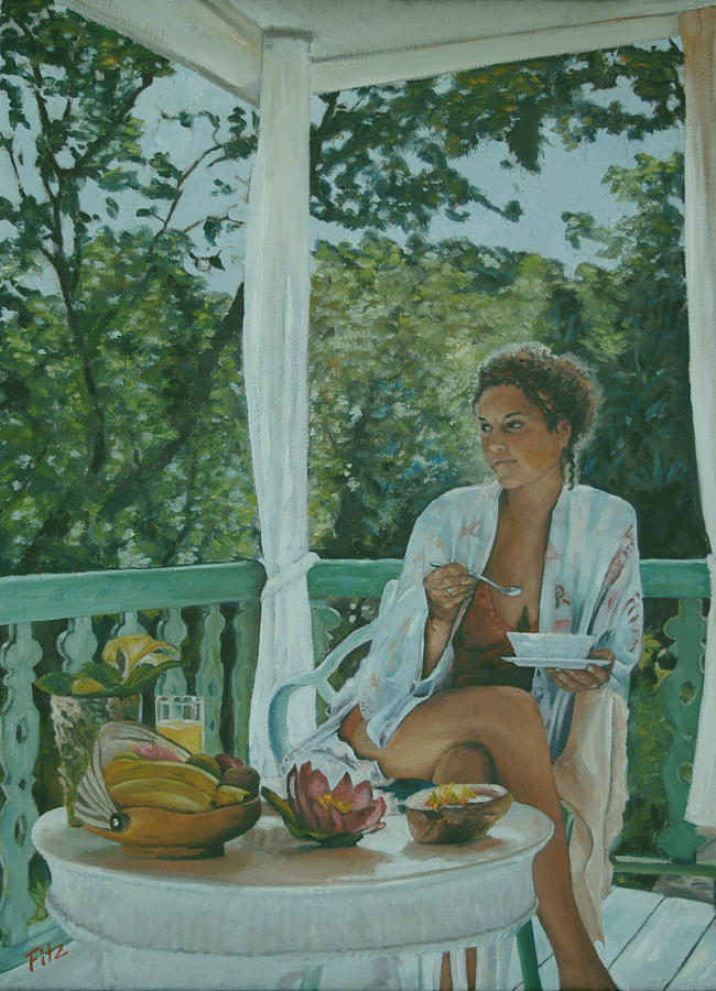 Breakfast Painting by Rick Fitzsimons