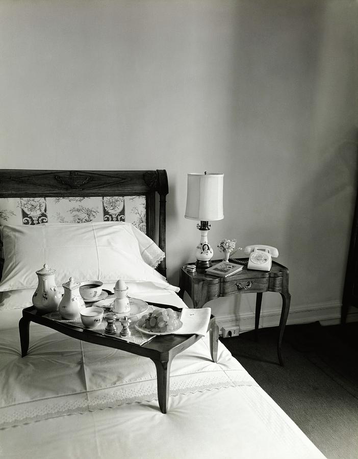 Breakfast Tray On Bed Photograph by Tom Leonard