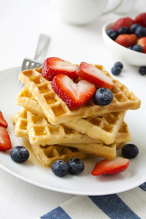 Breakfast waffles. Photograph by Synergee