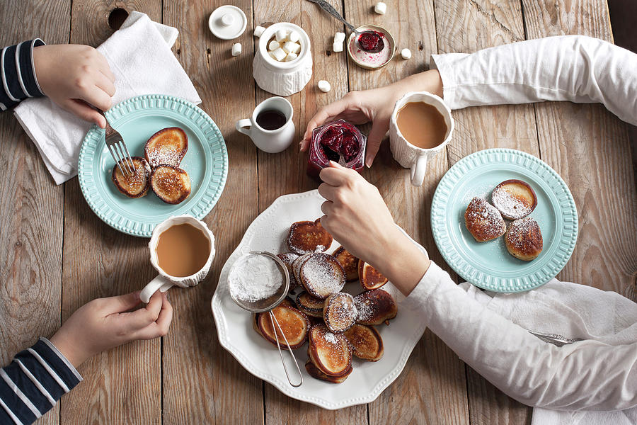 Breakfast With Pancakes And Hot Photograph by Anjelika Gretskaia