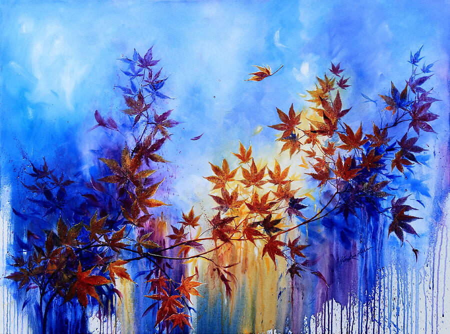Fall Painting - Breaking Away by Hanne Lore Koehler