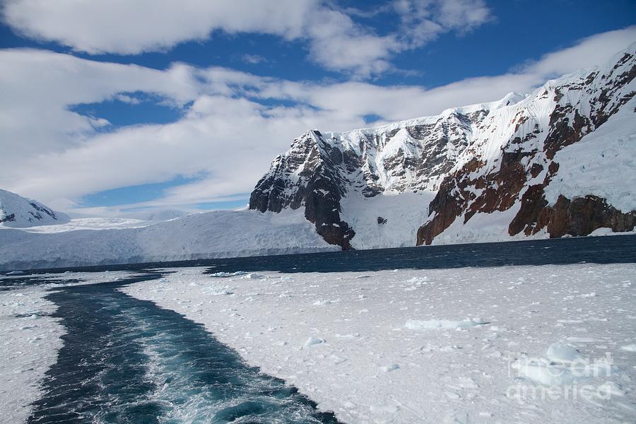 Ocean Photograph - Breaking Ice Antarctica All Profits benefit Hospice of the Calumet Area by Joanne Markiewicz