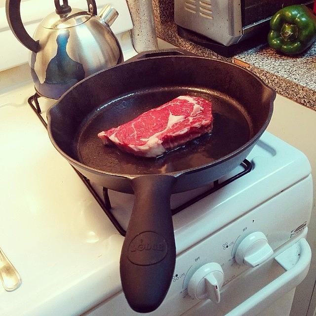 Breaking In The New Cast Iron Skillet! Photograph by Allison Clayton