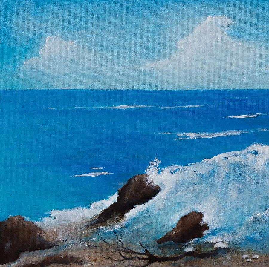 Breaking Wave Triptych 1 Painting by Dawn Broom - Fine Art America