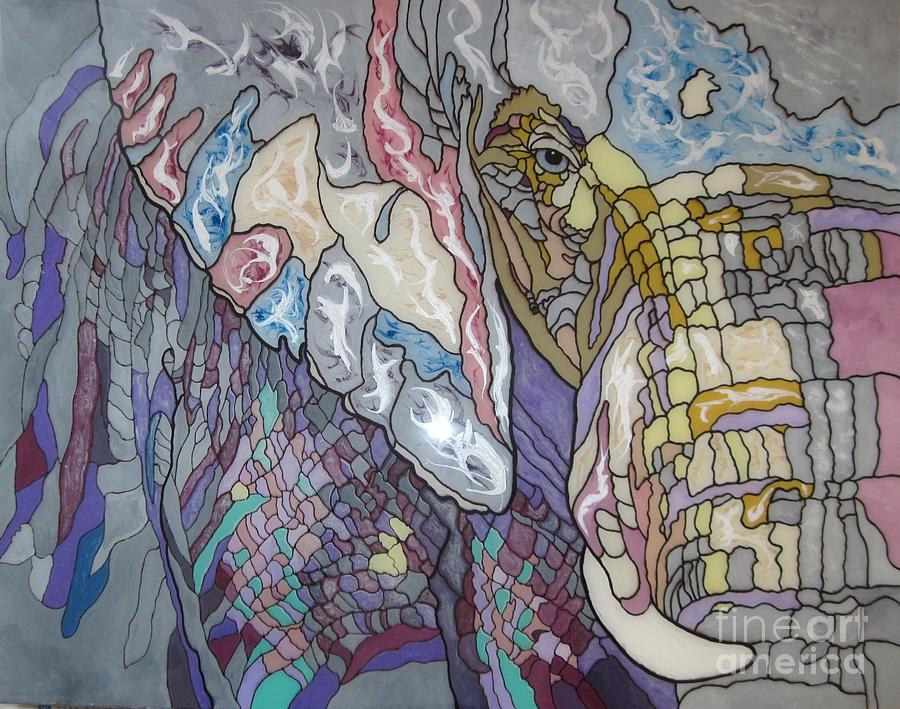 Elephant Painting - Breakthrough by Jennifer Donald Elephant Painting - Breakthrough by Jennifer Donald