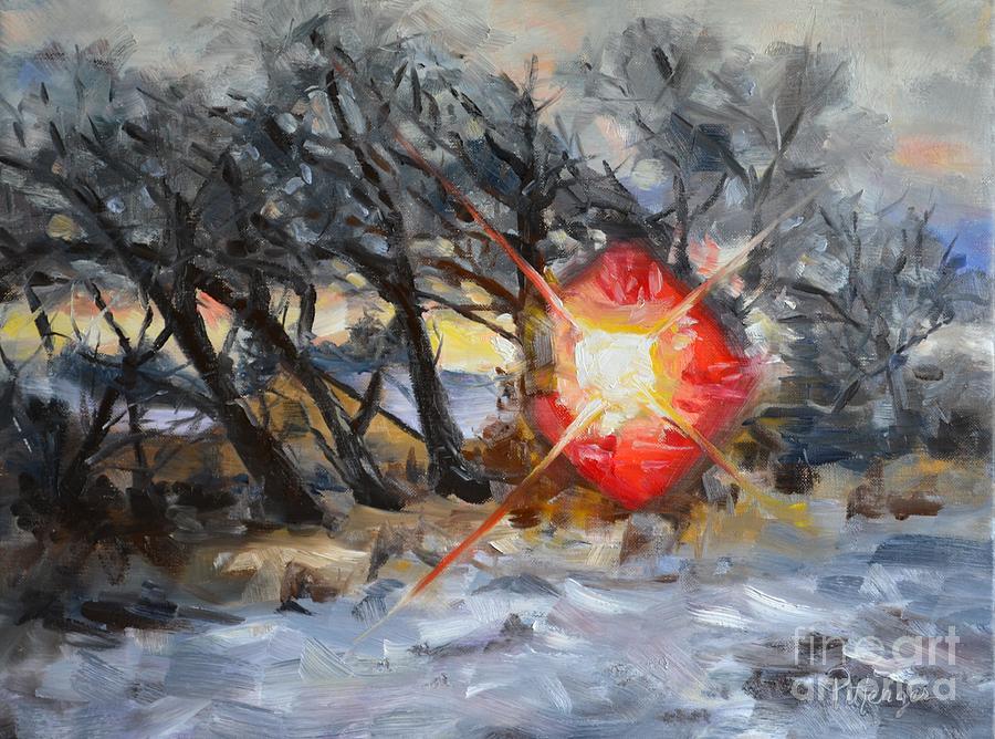 Sunset Painting - Breakthrough by Lori Pittenger