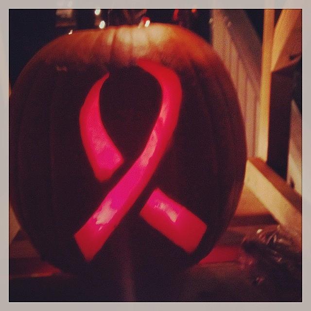 Breast Cancer Awareness Pumpkin Photograph by Sarah Steele