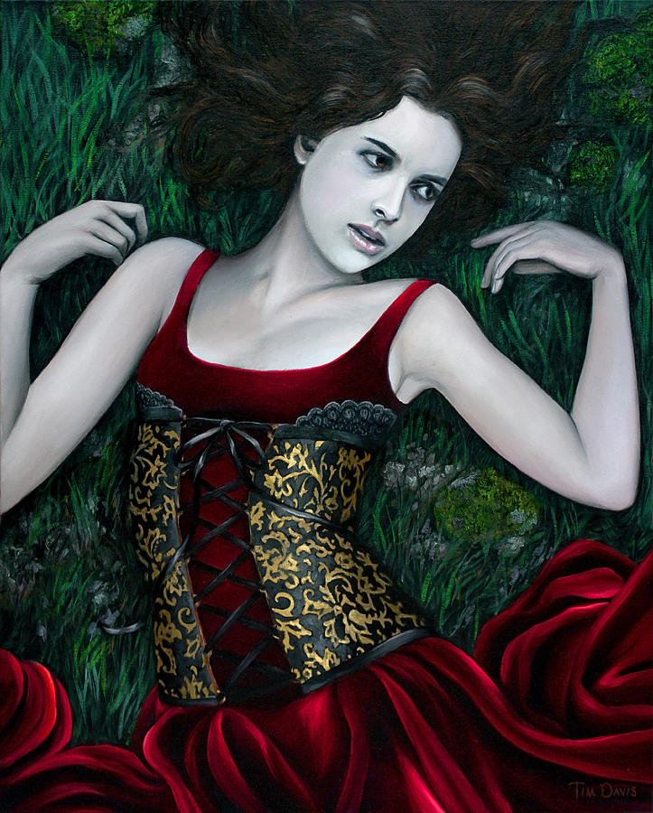 Girl Painting - Breathless by Tim Davis
