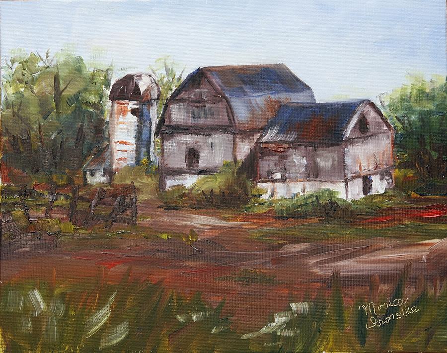 Brebeuf Road Barn Painting by Monica Ironside