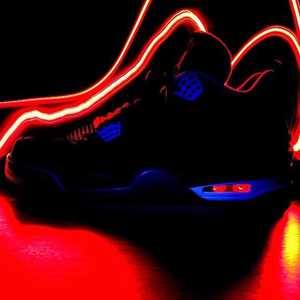 Basketball Photograph - Breds At Night.. #love #sneakers by Taylor Made
