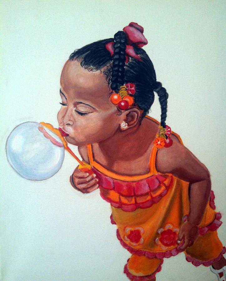 Breelyns Bubble Trouble Painting by Kevin F Bell