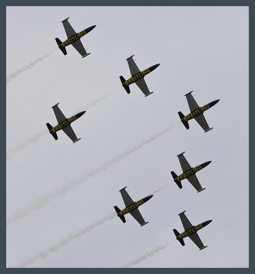 Jet Photograph - Breitling Jet Team Formation by Maj Seda