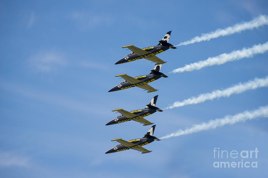 Airplane Photograph - Breitling jet team by Mats Silvan