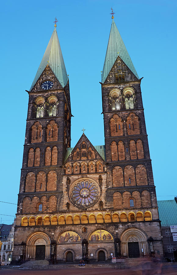 Bremen Cathedral At Dusk Photograph by Allan Baxter