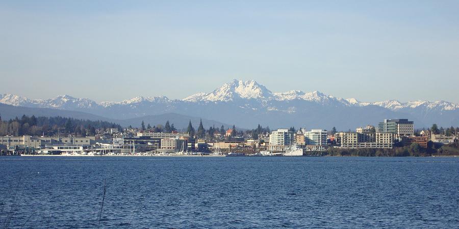 Panorama Of The Bremerton Waterfront On Puget Sound Photograph by Angie ...