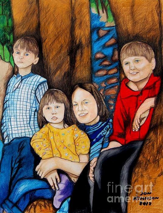 Brendas Kids Drawing by Jon Kittleson