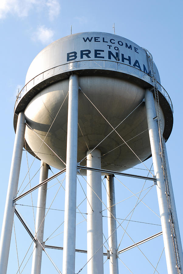Brenham Texas Water Tower  Photograph by Connie Fox