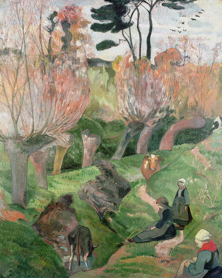 Breton Landscape  Painting by Paul Gauguin