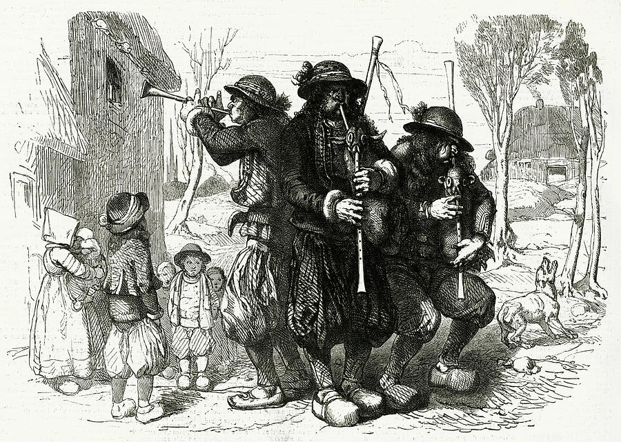 Breton 'sonneurs' Are The Equivalent Drawing by Illustrated London News ...