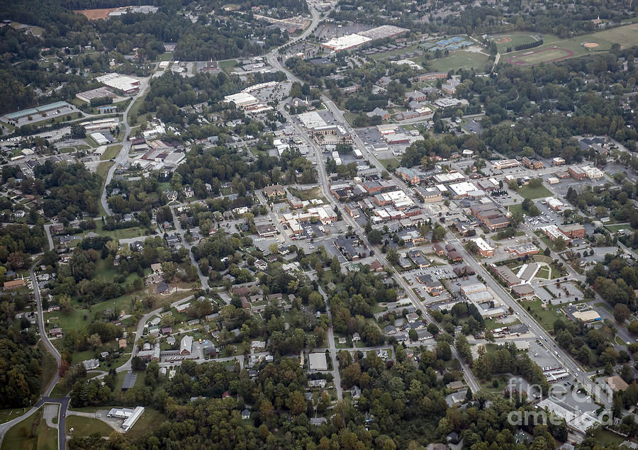 Brevard North Carolina Aerial Photo Photograph by David Oppenheimer